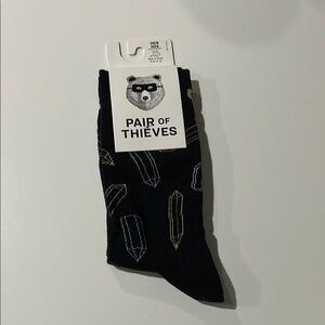 NWT Pair of Thieves Men’s 6-12 Crew Sock in Black Crystal pattern